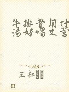 牛排骨用什么煲汤好喝又营养