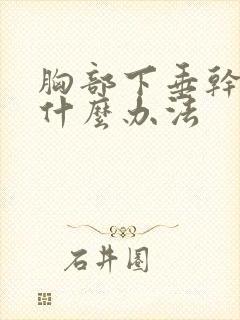 胸部下垂干瘪有什么办法