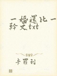 一婚还比一婚高干文txt