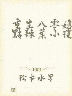 重生八零媳妇有点辣叶小琼