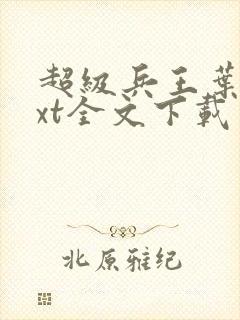 超级兵王叶谦txt全文下载