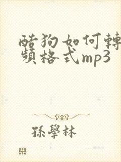 酷狗如何转换音频格式mp3封面