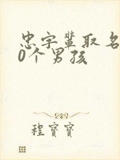 忠字辈取名500个男孩