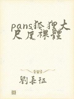 pans狐狸大尺度裸体