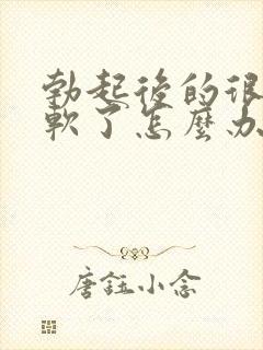 勃起后的很快就软了怎么办