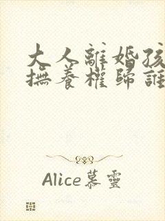 大人离婚孩子的抚养权归谁