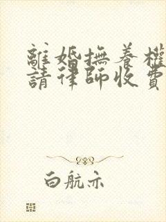 离婚抚养权官司请律师收费