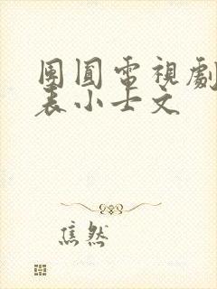 团圆电视剧演员表小士文