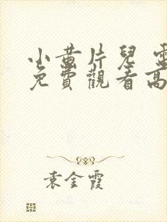 小黄片儿 电影免费观看高清封面