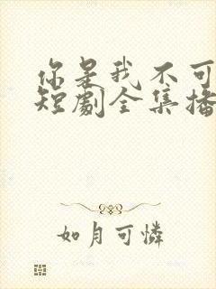 你是我不可言说短剧全集播放