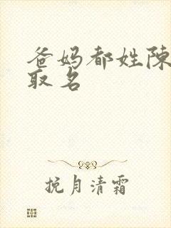 爸妈都姓陈怎么取名