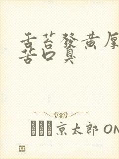 舌苔发黄厚腻口苦口臭