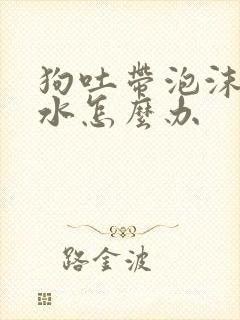 狗吐带泡沫的黄水怎么办