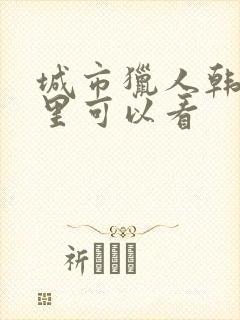 城市猎人韩剧哪里可以看封面