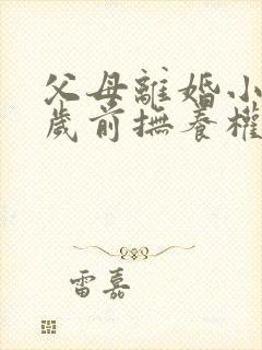 父母离婚小孩几岁前抚养权归妈妈封面