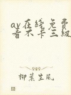 av在线免费观看不卡三级封面