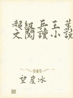 超级兵王叶谦全文阅读小说