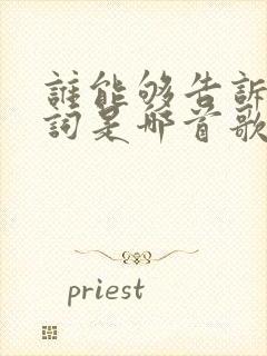 谁能够告诉我歌词是哪首歌