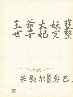 王爷太妖孽绝宠世子妃完整版封面
