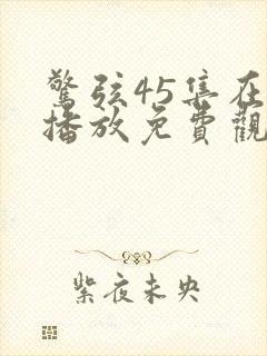 惊弦45集在线播放免费观看