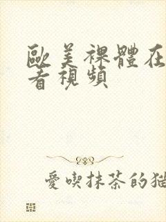 欧美裸体在线观看视频封面