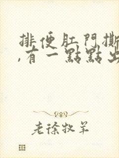 排便肛门撕裂疼,有一点点出血