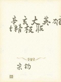 辛亥大英雄txt精校版