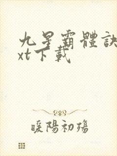 九星霸体诀最txt下载