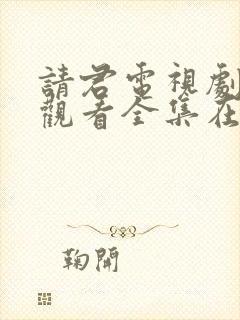 请君电视剧免费观看全集在线播放封面