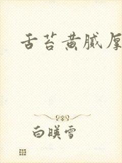 舌苔黄腻厚发暗