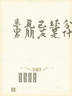 梦见已经分手的男朋友是什么意思封面