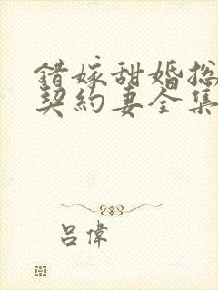 错嫁甜婚总裁的契约妻全集