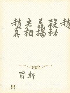 赵光义杀赵匡胤真相揭秘封面