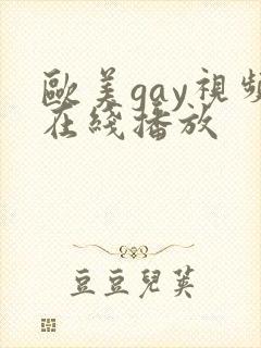 欧美gay视频在线播放