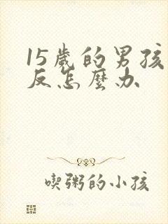 15岁的男孩逆反怎么办