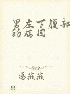 男左下腹部疼痛的病因