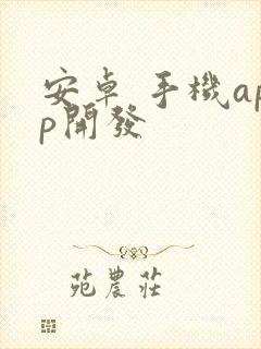 安卓 手机app开发