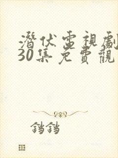 潜伏电视剧全集30集免费观看封面