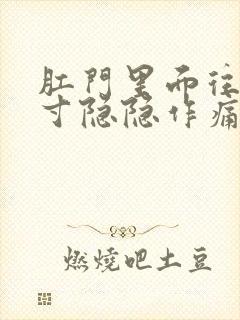 肛门里面往上一寸隐隐作痛