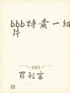 bbb特黄一级片