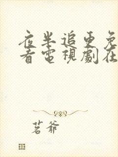 夜半追更免费观看电视剧在线播放