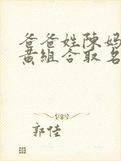 爸爸姓陈妈妈姓黄组合取名封面