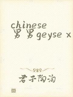 chinese男男geyseⅹporn封面