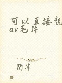可以直接观看的av毛片
