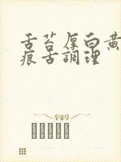 舌苔厚白黄有齿痕舌调理