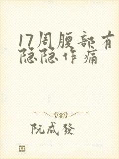 17周腹部有点隐隐作痛