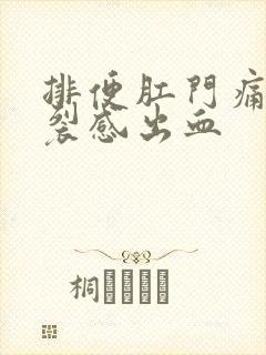 排便肛门痛有撕裂感出血