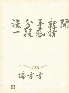 没分手就开始下一段感情