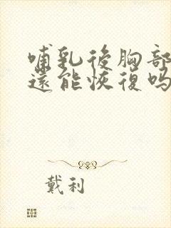 哺乳后胸部变小还能恢复吗封面