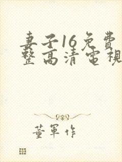 妻子16免费完整高清电视剧看